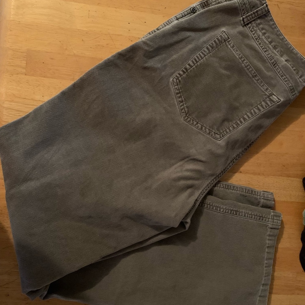 talbots brown corduroy mom jean